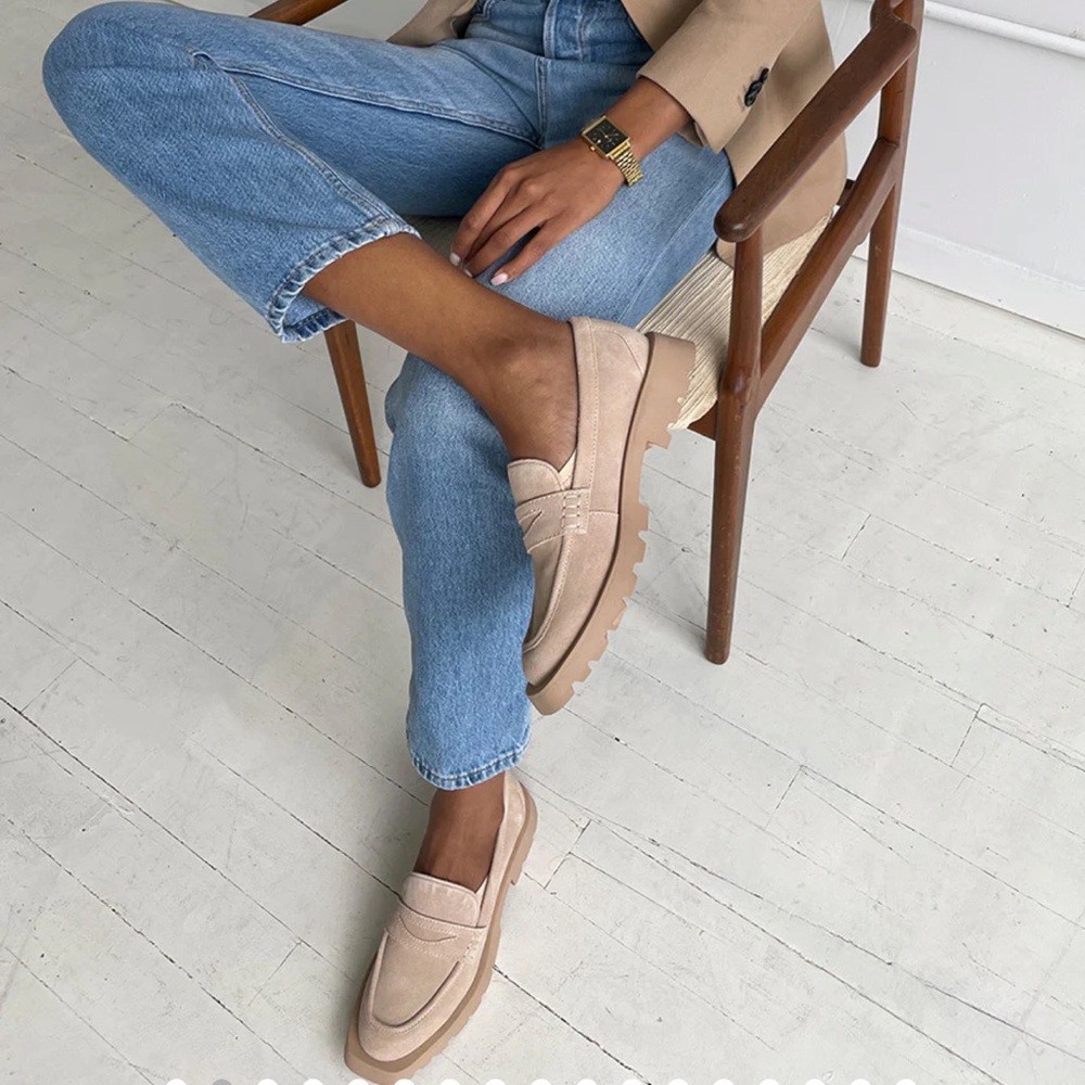 Dolce Vita Elias Flats Loafers NWOT Sand Dune